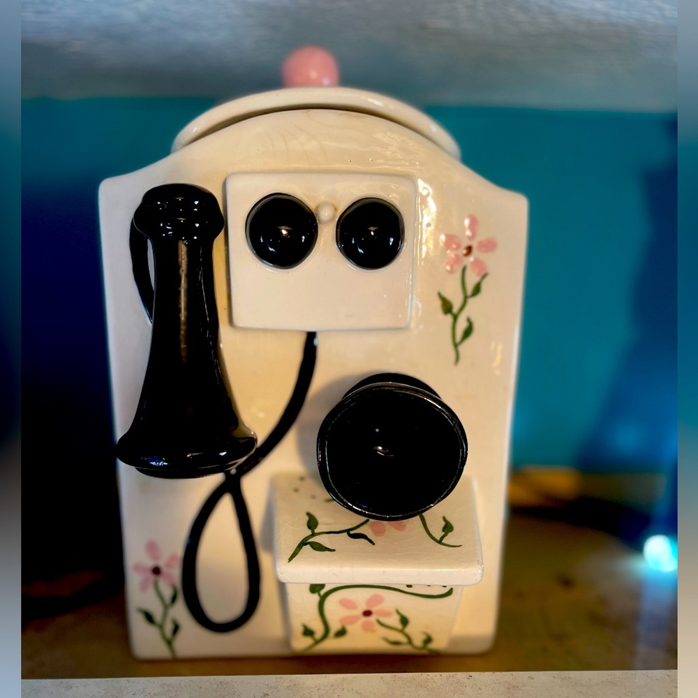 Vintage 1948 Sierra Vista Pottery Rotary Phone Cookie Jar